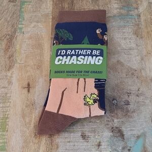 I'd Rather Be Chasing Sasquatch Themed Socks